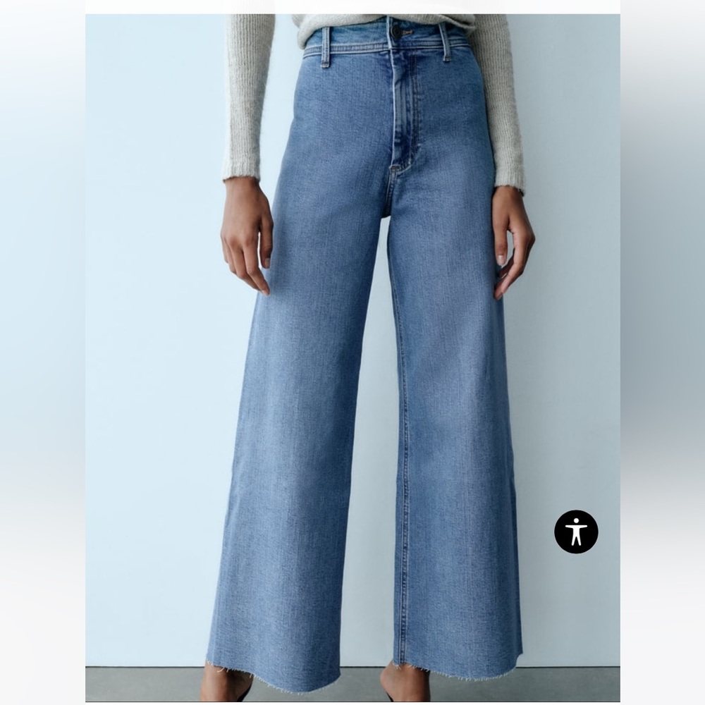 ZARA HIGH-WAISTED ZW SAILOR STRAIGHT JEANS